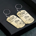 Gift For Father,New Dad,New baby,Photo - Pencil Sketch (Bold),Vector,Adorable - Custom Photo Bold Sketch The Day You Became My Mom Dad - Personalized Aluminum Keychain
