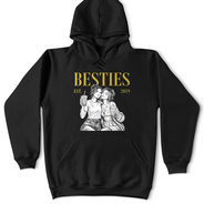 Afro Besties, Art Design, Christmas, Custom Photo, Gift For Bestie, Happy, Photo - Pencil Sketch - Dark BG - Just Because Gift For Best Friend - Personalized Custom Photo Pencil Sketch T Shirt