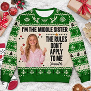 Christmas,Custom Photo,Humorous,Remove BG Photo - Funny Christmas Siblings Gift For Kids - Personalized Custom Photo Unisex Ugly Sweater