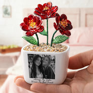 Afro Besties,Christmas,Custom Photo,Gift For Bestie,Humorous,Upload Full Photo - Gift For Best Friend - Personalized Custom Photo Glass Flower Plant Pot