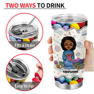 Punching People Is Frowned Upon - Gift For Crochet - Personalized Custom Tumbler