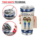 Fight A Bear For You - Gift For Sister - Personalized Custom Tumbler