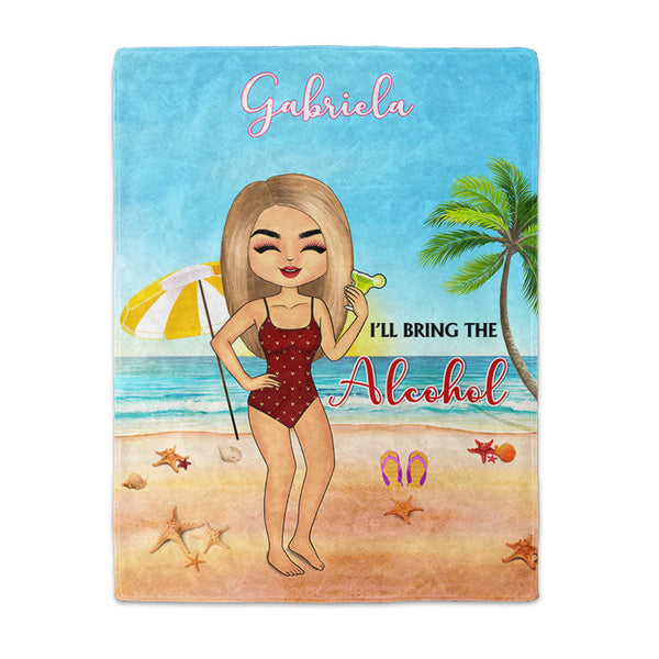 I'll Bring The Booze - Gift For Besties - Personalized Custom Fleece Blanket