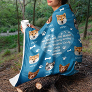 Custom Photo Dog Cat We’ll Be Watching You - Gift For Pet Lovers - Personalized Custom Fleece Blanket
