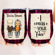Best Friends Never Too Far To Wine Together - Gift For BFF Besties & Siblings - Personalized Custom Wine Tumbler