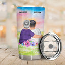 Mother & Son Forever Linked Together Watercolor Style - Birthday, Loving Gift For Mom, Grandma, Grandmother, Grandson - Personalized Custom Tumbler