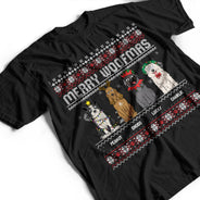 Feliz Navidog Merry Woofmas Funny Cartoon Dogs - Christmas Gift For Dog Lovers - Personalized Sweatshirt