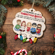 Coworkers Are Like Christmas Lights - Christmas Gift For Colleagues, BFF Best Friends, Besties - Personalized Custom Shaped Wooden Ornament