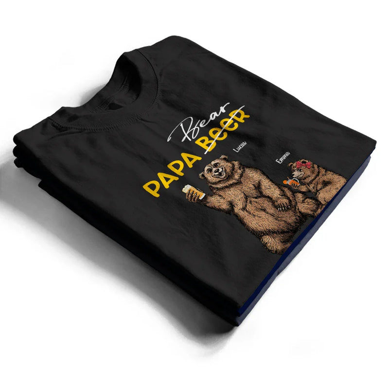 Gift For Father,Dad - Children,Dad's Hobby,Funny - Papa Beer Papa Bear - Personalized T Shirt