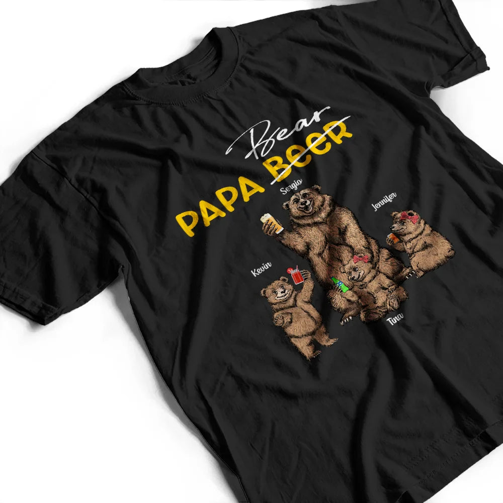 Gift For Father,Dad - Children,Dad's Hobby,Funny - Papa Beer Papa Bear - Personalized T Shirt