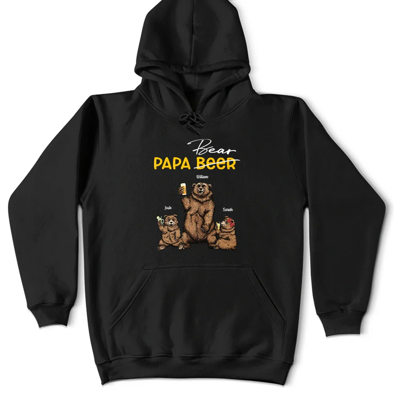 Gift For Father,Dad - Children,Dad's Hobby,Funny - Papa Beer Papa Bear - Personalized T Shirt