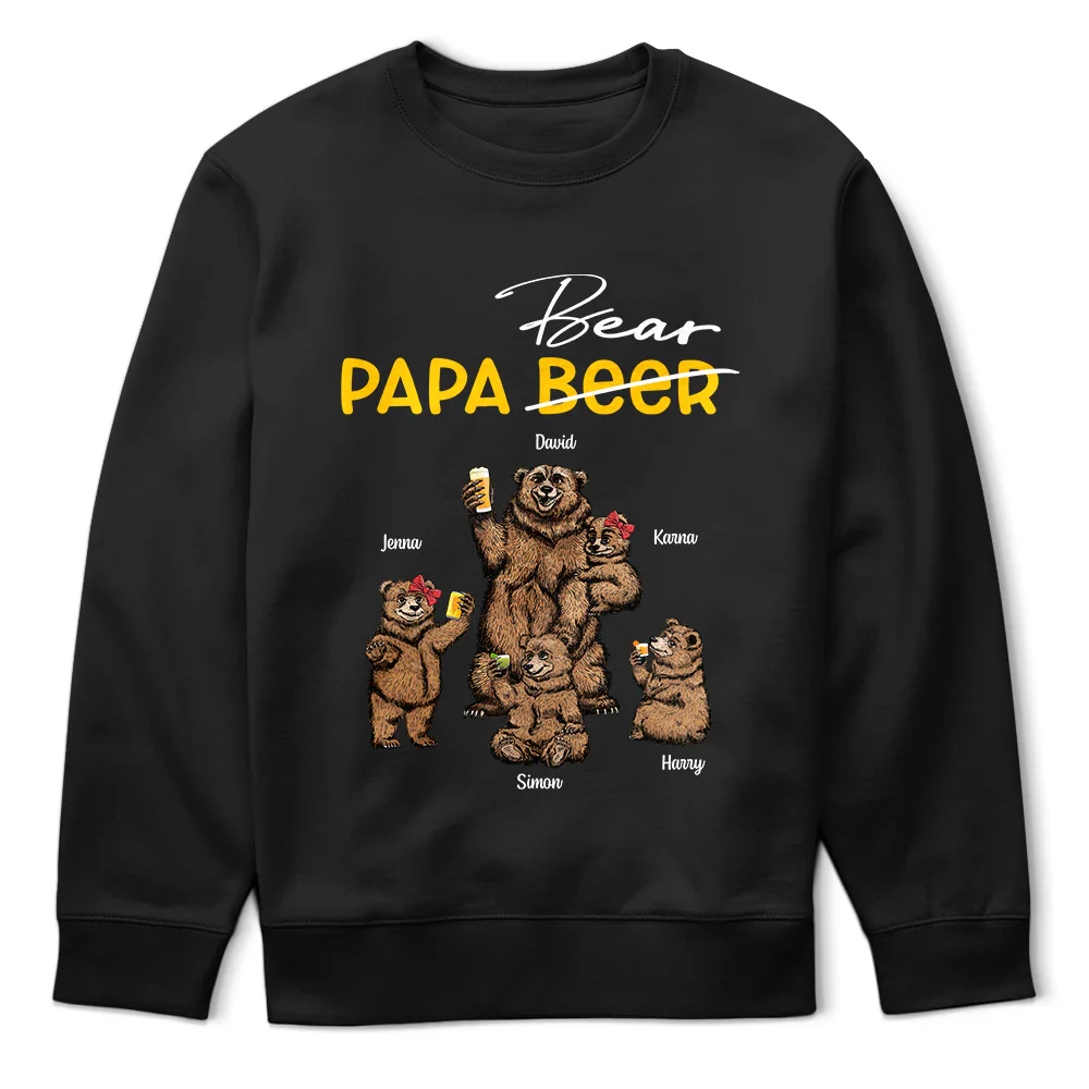Gift For Father,Dad - Children,Dad's Hobby,Funny - Papa Beer Papa Bear - Personalized T Shirt