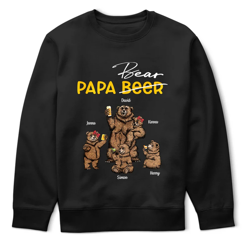 Gift For Father,Dad - Children,Dad's Hobby,Funny - Papa Beer Papa Bear - Personalized T Shirt