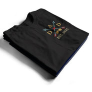 Gift For Father,Gift For Grandpa - Papa Dad Est Year Crossed Arrows Joining Of Paths - Personalized T Shirt