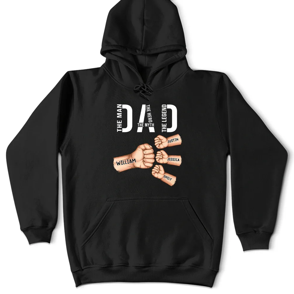 Gift For Husband,Gift For Father,Happy,Gift For Grandpa - Papa The Man The Myth The Legend The Hero Cartoon - Personalized T Shirt