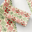 Family,Gift For Bestie,Happy - Patchwork Initial Custom Name With Bow And Plaid - Personalized Wrapping Paper