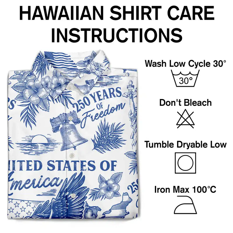 America 250th,Independence Day,Beach,Summer,Happy,Gift For Men,Gift For Yourself,Proud - Patriotic America 250 1776–2026 - Personalized Hawaiian Shirt