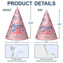 America 250th,Independence Day,Family,Proud,Custom Text - Patriotic Thank You For Celebrating With Us - Personalized Party Hats