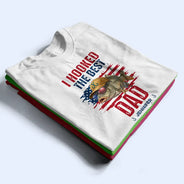 Gift For Father,Independence Day,Fishing,Humorous,Icon - Patriotic We Hooked The Best Dad Grandpa - Personalized T Shirt