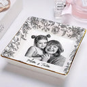 Gift For Mother,Gift For Women,Gift For Grandma,Gift For Wife - Eigenes Foto Als Bleistiftskizze Die Liebe Zwischen Mutter Und Tochter - Personalisierte Schmuckschale