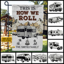 Personalized Camping Map How We Roll Customized Flag