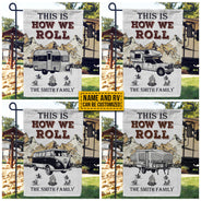 Personalized Camping Map How We Roll Customized Flag