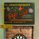 Personalized Darts Club Vintage Good Times Good Friends Professionals Customized Classic Metal Signs