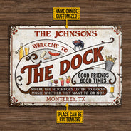 Personalized Dock Grilling Red Listen To The Good Music Custom Classic Metal Signs