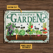 Personalized Garden Vegetables Customized Classic Metal Signs