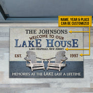 Personalized Lake Memories At The Lake Custom Doormat