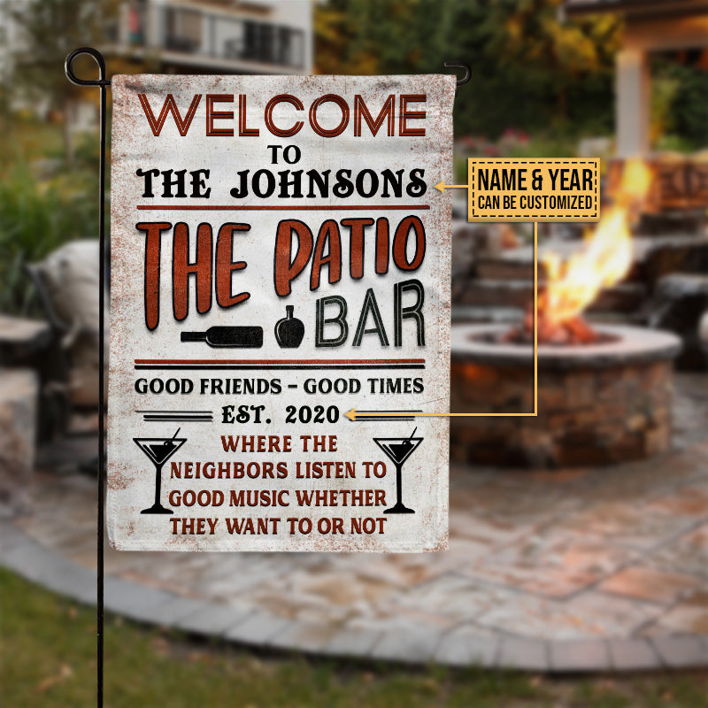 Personalized Patio Backyard Listen To Good Music Custom Flag