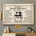 Personalized Sewing Room Rules Shalt Not Customized Poster