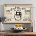 Personalized Sewing Room Rules Shalt Not Customized Poster
