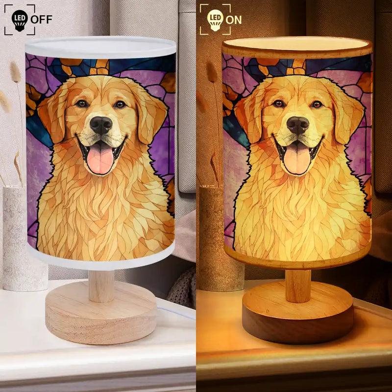 Gift For Wife,Gift For Mother,Gift For Grandma,Gift For Grandparents,Family,Love - Custom Photo Stained Glass Portrait Mom Grandma Parents Family - Personalized Fabric Lamp