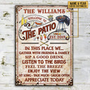 Personalized Patio Grilling Red Gather With Friends Custom Classic Metal Signs