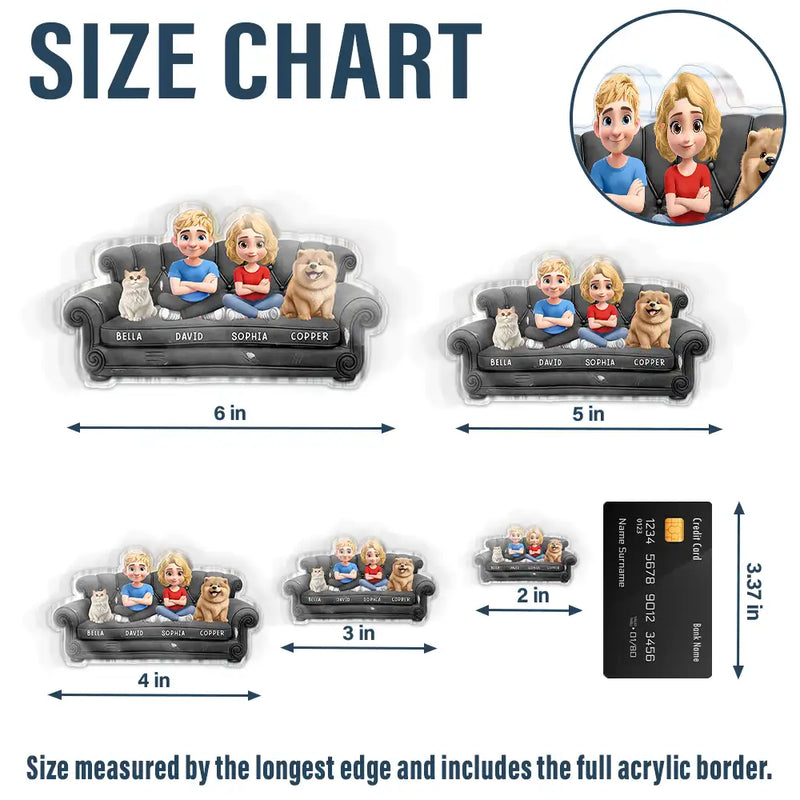 Pet Lovers, Pet Mom, Pet Dad, Pet Couple - Pet Couple Pet Mom And Dad - Personalized Acrylic Fridge Magnet