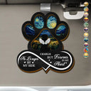Memorial, Pet Lovers, Pet Mom, Pet Dad, Sad - Pet Forever In My Heart Always Loved - Personalized Custom Shaped Car Visor Clip
