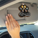 Memorial, Pet Lovers, Pet Mom, Pet Dad, Sad - Pet Forever In My Heart Always Loved - Personalized Custom Shaped Car Visor Clip