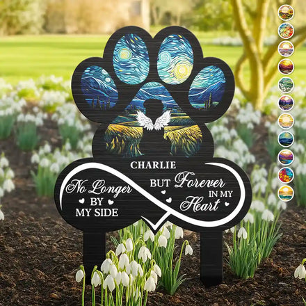 Pet Forever In My Heart Always Loved - Personalized Metal Garden Stake