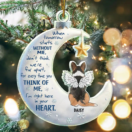 Pet Loss When Tomorrow Starts Without Me - Personalized Custom Shaped Acrylic Ornament