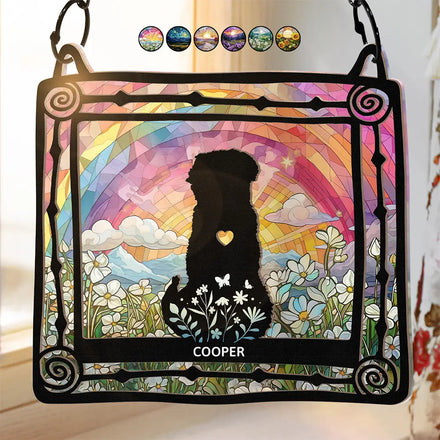 Pet Memorial My Hardest Goodbye - Personalized Window Hanging Suncatcher Ornament