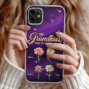 Gift For Grandma,Gift For Women,Happy - Crystal Birth Month Flower My Grandkids Make My Life More Grand - Personalized Clear Phone Case