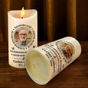 Gift For Yourself,Gift For Women,Gift For Men,Memorial,Sad,French,Non-Eng,Photo,Sympathetic - Photo Personnalisable À Jamais Dans Nos Cœurs - Bougie LED Sans Flamme Personnalisée