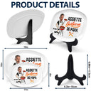 Gift For Husband,Gift For Boyfriend,Gift For Yourself,Gift For Men,Gift For Father,Dad's Hobby,Gift For Grandpa,Grandpa's Hobby,Grilling,French,Happy,Gift For Grandparents,Non-Eng,Photo,Icon,Playful - Photo Personnalisable Assiette Barbecue De Papa - Assiette Personnalisée