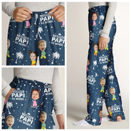 Gift For Husband,Parents,Gift For Yourself,Gift For Men,Gift For Grandpa,Gift For Father,French,Custom Photo,Happy,Gift For Grandparents,Non-Eng,Photo,Icon,Playful - Photo Personnalisable Meilleur Papa Du Monde - Pantalon De Pyjama Personnalisé