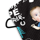 French,Gift For Father,Gift For Grandpa,Happy,Custom Photo,Non-Eng,Sport Dad - Photo Personnalisée Meilleur Papa Par Pair Petit Farceur - Serviette De Golf Personnalisée