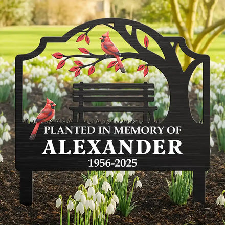 Planted In Memory Of - Personalized Metal Garden Stake