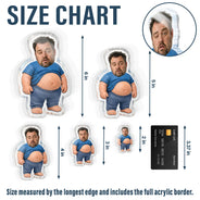 Gift For Father,Humorous,Vector - Poke Dad Bod Belly - Personalized Acrylic Magnet
