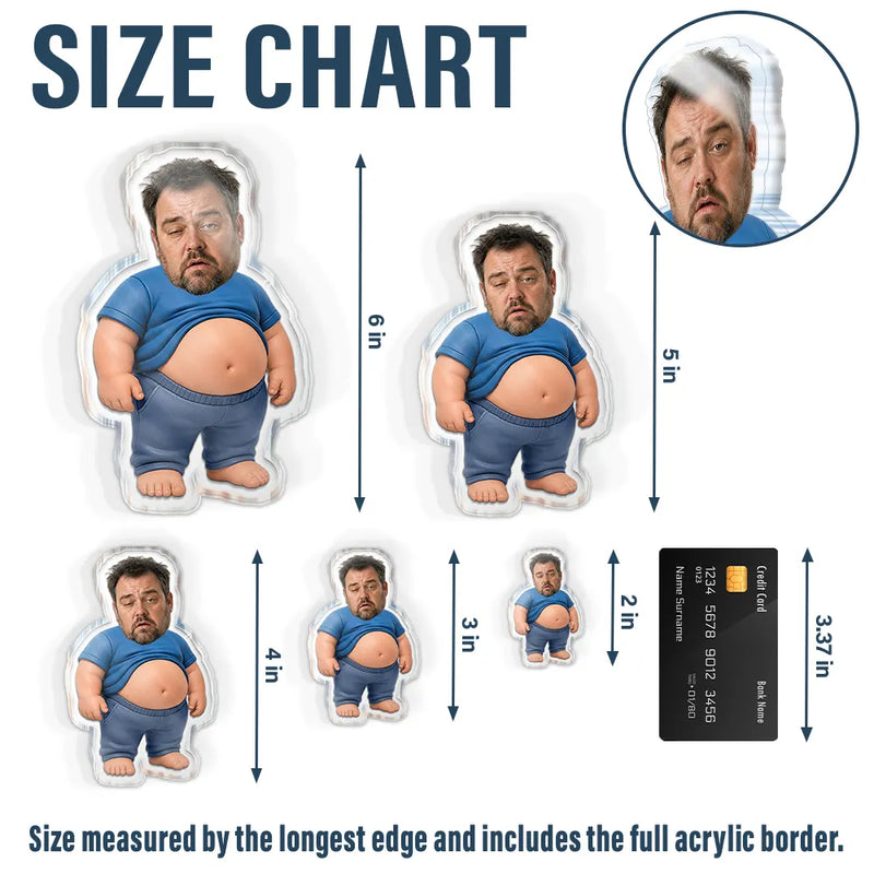 Gift For Father,Humorous,Vector - Poke Dad Bod Belly - Personalized Acrylic Magnet