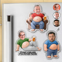 Gift For Father,Humorous,Vector - Poke Dad Bod Belly - Personalized Acrylic Magnet